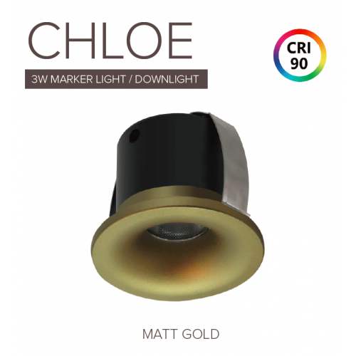 Save Light (CHLOE-BZL-MG-3/4K) Chloe Matt Gold Bezel with Fitting 3000K/ 4000K