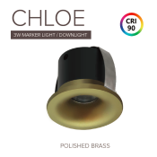 Save Light (CHLOE-BZL-PB-3/4K) Chloe Polished Brass Bezel with Fitting 3000K/ 4000K