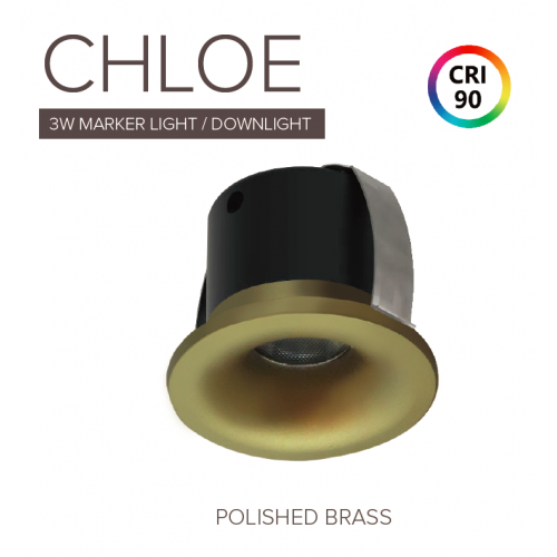 Save Light (CHLOE-BZL-PB-3/4K) Chloe Polished Brass Bezel with Fitting 3000K/ 4000K