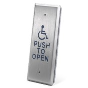 ICS, CM-25-4, Narrow Style DDA Switch Wheelchair and Push To Open Logo