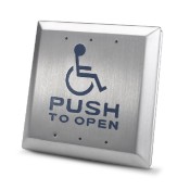 CM-45-4, 4" DDA Switch Surface Mount - Wheelchair and Push To Open Logo Square