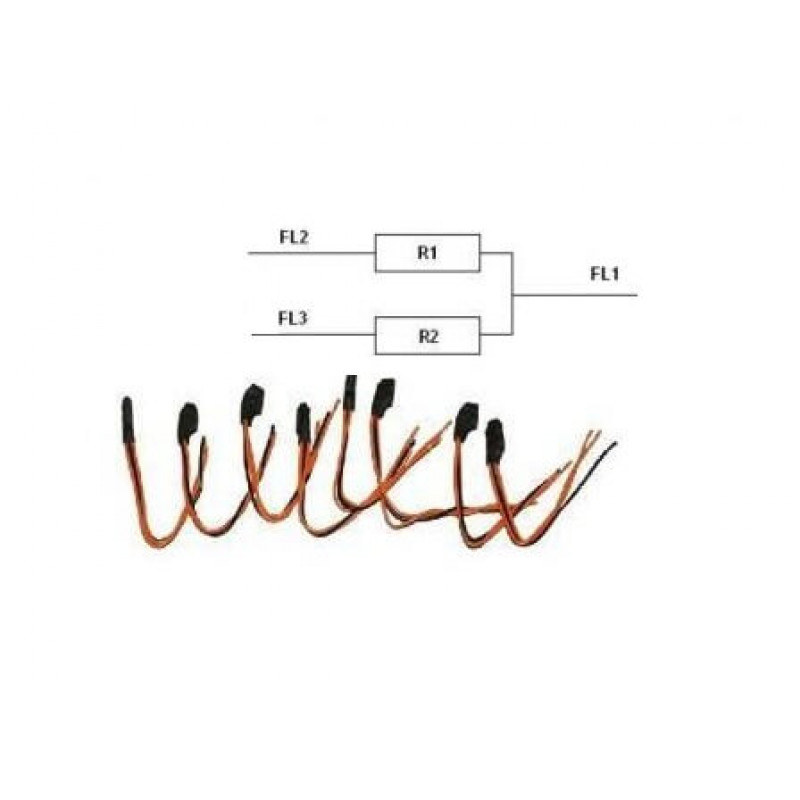 (DA314-1K-1K) 8-Pack of two pre-wired 1K resistors