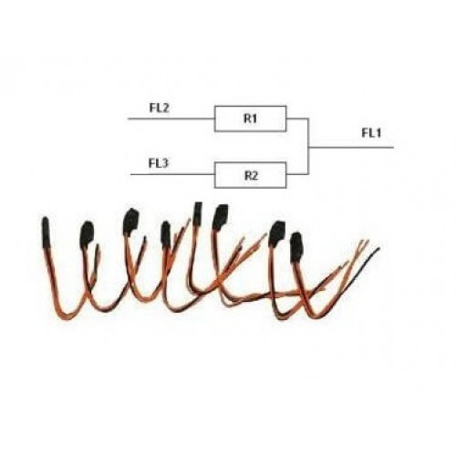 Dantech. DA314-2K-2K, 8-Pack of 2K pre-wired resistors