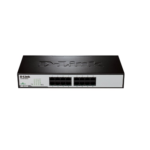 D-Link, DES-1016D/B, 16-Port Fast Ethernet Unmanaged Desktop Switch