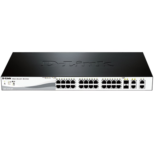 D-Link (DES-1210-28P) 24-Port Fast Ethernet PoE Smart Managed Switch