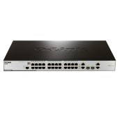 D-Link, DES-3200-28P, 24-port PoE L2 Managed Switch + 2xSFP + 2xCombo