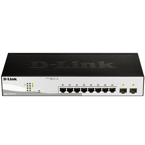 D-Link, DGS-1210-10, 10-Port GB Smart Managed Switch W/ 2 SFP Ports