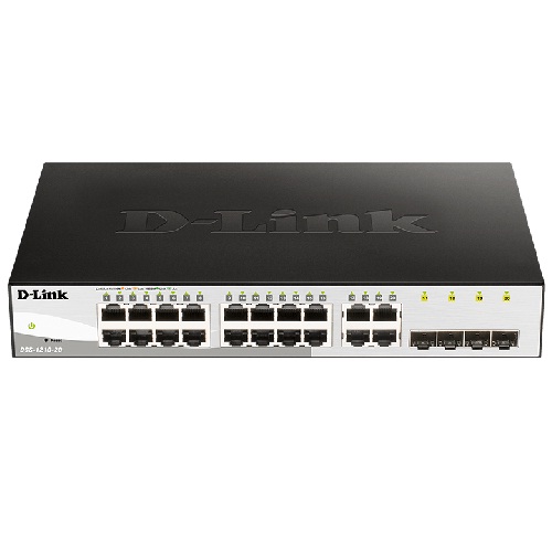 D-Link, DGS-1210-20, 20-Port GB Smart Managed Switch W/ 4 SFP ports