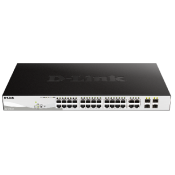 D-Link, DGS-1210-24P, 24-Port GB PoE Smart Managed Switch W/ 4 SFP Ports