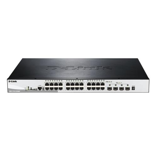 D-Link, DGS-1510-28XMP,28-Port Gb Stackable POE Smart SW-4 10G SFP+