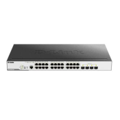 D-Link, DGS-3000-28LP, 24 x 10/100/1000 Mbps + 4 SFP Managed Gb SW