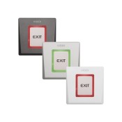 Videx, DINRTTC-EXIT, Flush Single Gang Exit Button with Relay and Bus (Charcoal)