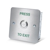 ICS, DRB002F-PTE, S/Steel Flush Exit Button -  Press-to-Exit