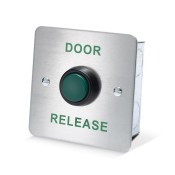 ICS, DRB003F-DR, Raised Green Flush Mount Exit Button - Door Release