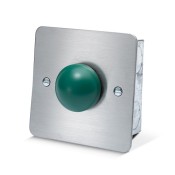 ICS, DRB004F-NL, Green Dome No Legend Flush Exit Button - Door Release