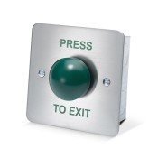 ICS, DRB004F-PTE, Green Dome Flush Exit Button - Press To Exit
