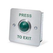 ICS, DRB005F-PTE, Green Dome Flush Exit Button - Press To Exit
