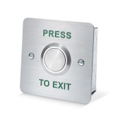 ICS, DRB006F-PTE, 35mm Large S/Steel Flush Exit Button - Press To Exit