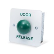 ICS, DRB007F-DR, Green Dome with White Plate Exit Button - Door Release