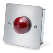 ICS, DRB010F-NL, Red Dome Button - Blank Plate