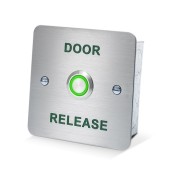 ICS, DRB011F-DR, S/S Switch Illuminated Green Led Exit Button - Door Release
