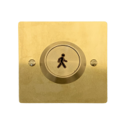 DANTECH (DREX-F-BR-SQ) SQUARE BRASS BACKPLATE 33mm FLUSH BUTTON