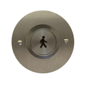 DANTECH (DREX-F-SS-RD) ROUND S/S BACKPLATE 33mm FLUSH BUTTON