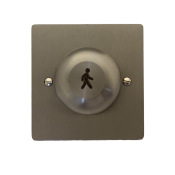 DANTECH (DREX-M-SS-SQ) SQUARE S/S BACKPLATE 50mm MUSHROOM BUTTON