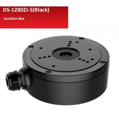 DS-1280ZJ-S/BLACK, Black Junction Box for use with Various IP & TVI cameras