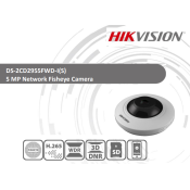 DS-2CD2955FWD-IS(1.05mm), 5 MP Fisheye Fixed Dome Network Camera