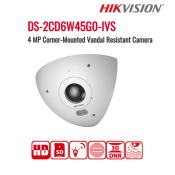 DS-2CD6W45G0-IVS(2mm), 4MP Anti-Ligature Fisheye Network Camera, Audio/Alarm IO