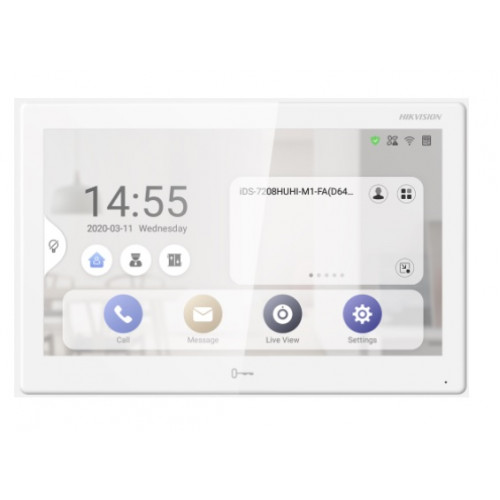DS-KH9510-WTE1, Android Indoor Station. 10.1-inch Colorful Touch Screen