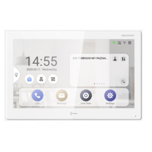 DS-KH9510-WTE1, Android Indoor Station. 10.1-inch Colorful Touch Screen