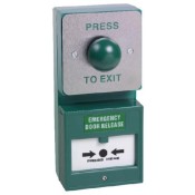 SSP, DU04/CP22, Green Dome Exit Button w/ Double Pole Resettable BGU