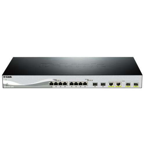 D-Link, DXS-1210-12TC, 12 Port Smart SW + 8x10G ports, 2xSFP + 2xCombo