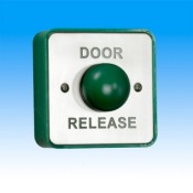 EBGBWOC02/DR, Standard S/S Plate & Large Green Dome Button - Door Release