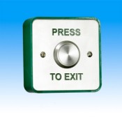RGL, EBSS25/PTE, Standard S/S Plate & S/S 25mm Button - Press To Exit