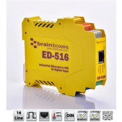 Brainboxes ED-516, Ethernet to 16 Digital Inputs + RS485 Gateway
