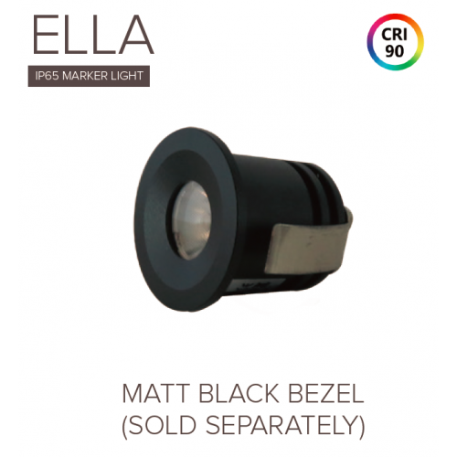 Save Light (ELLA-BLK-BZL-3/4K	Ella Marker Light Black Bezel with Fitting 3000K/ 4000K