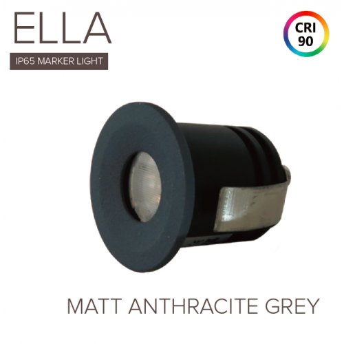 Save Light (ELLA-BZL-GREY-3/4K) Ella Marker Light Grey Bezel with Fitting 3000K/ 4000K