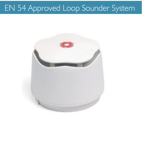 ELS2A4AO, Loop Sounder System - White Sounder Standard Isolator Base