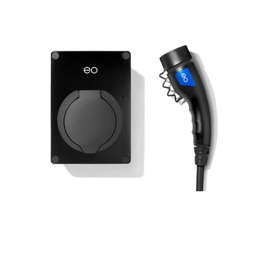 EM002-BK-T1, EO Mini (T) Tethered (7.2kW / 32 Amps) standard 5m cable - World’s Smallest Fast Charger