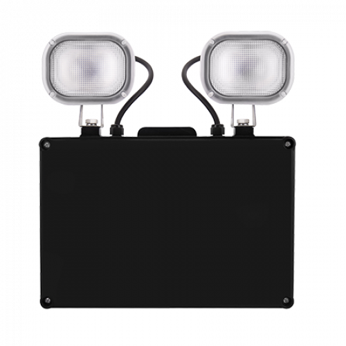 ESP (EMNMIP65BSPOT) LED 2 X 3W IP65 NON MAINTAINED EMERGENCY BLACK TWIN SPOT