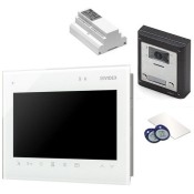 Videx, ESVKX-2S/KRV782W, 2 Wire Videokit - 2 Button/Surf. Mount W/ 7" Monitor