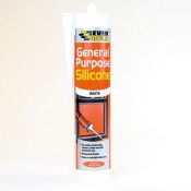 Everbuild EVBGPSWE General Purpose White Silicone Sealant Anti Fungal