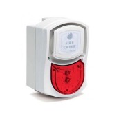 FC3/A/W/R/D, Fire-Cryer Plus - White with Red Beacon, Deep Base IP66