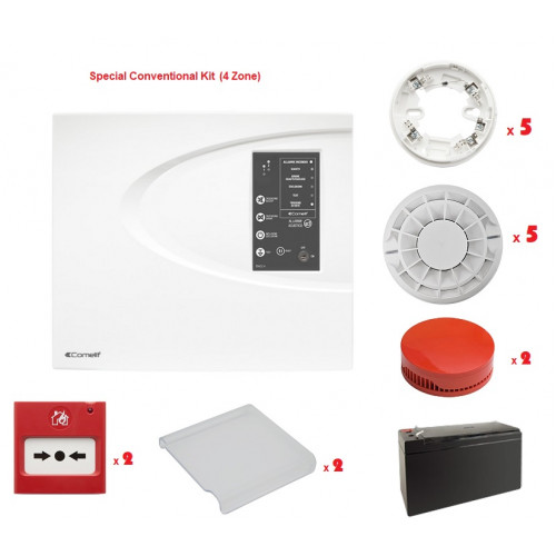 Comelit (FK4ZONE) 4 Zone Conventional Fire Alarm Kit