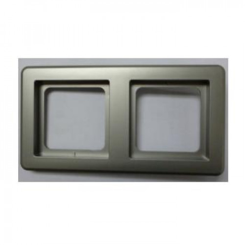 KP06 LCD Keypad Frame 2 Gang, Plastic Aluminium (FR2-CYT-AL)