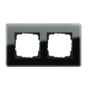 2 Gang Esprit Black Glass Frame (FR2-ES-BG)