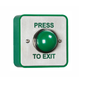 BELL (GBEB) STAINLESS STEEL GREEN DOMED EXIT BUTTON